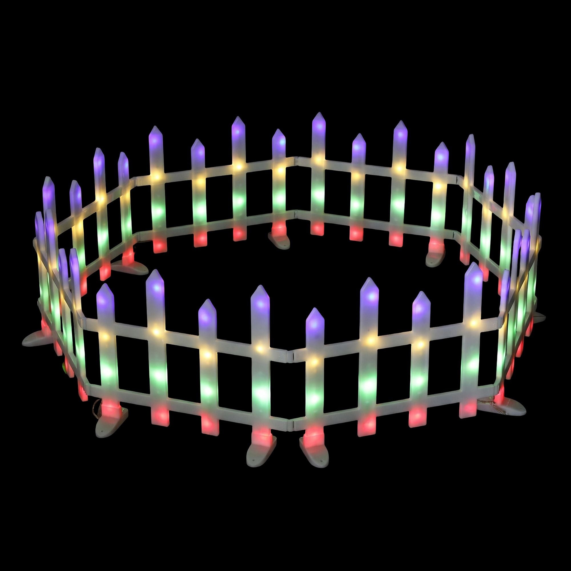 Jingle Jollys 3m Solar Christmas Fence Lights Outdoor Garden Path Decor Multicolour 8pc