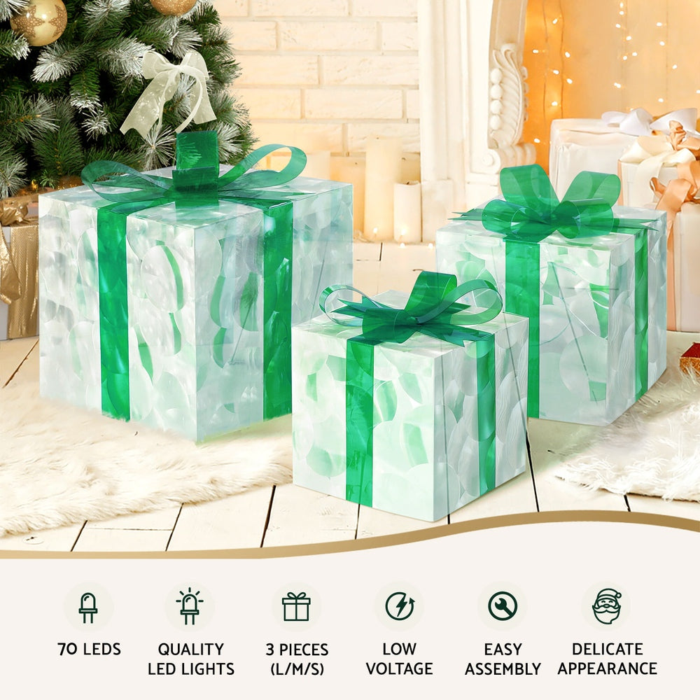 Jingle Jollys 3-Piece Christmas LED Fairy Light Gift Box Set