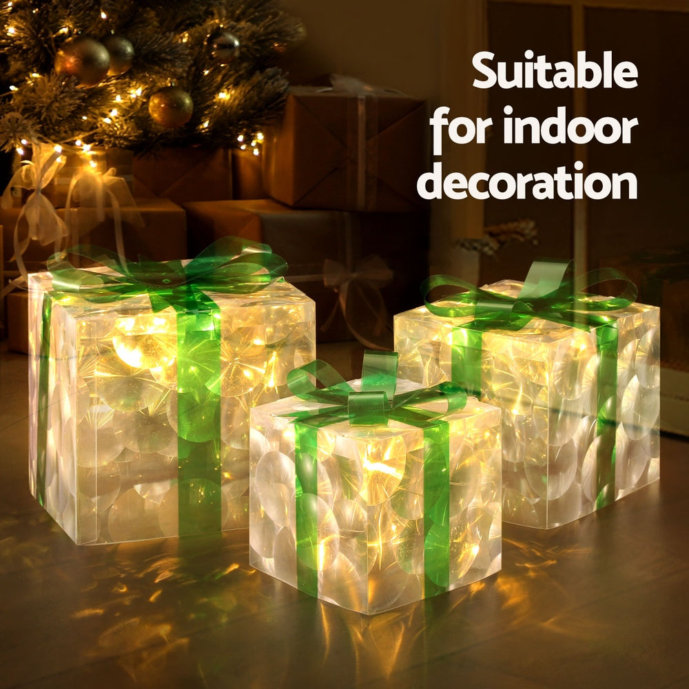 Jingle Jollys 3-Piece Christmas LED Fairy Light Gift Box Set