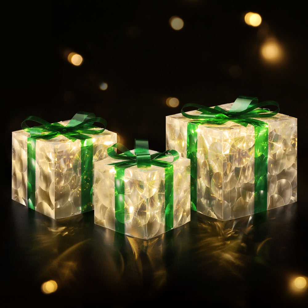 Jingle Jollys 3-Piece Christmas LED Fairy Light Gift Box Set