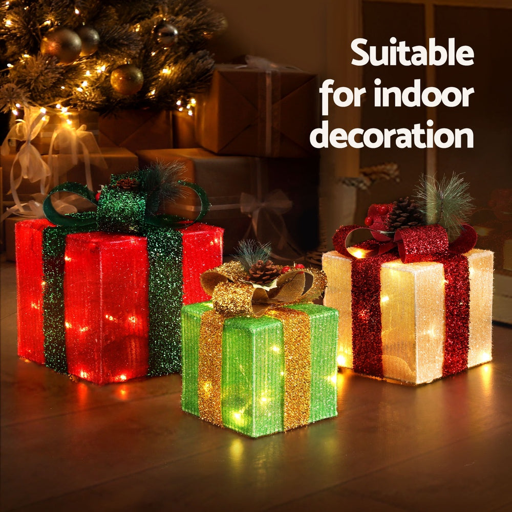 Jingle Jollys 60 LED Fairy Light Gift Box Set Christmas Lighting