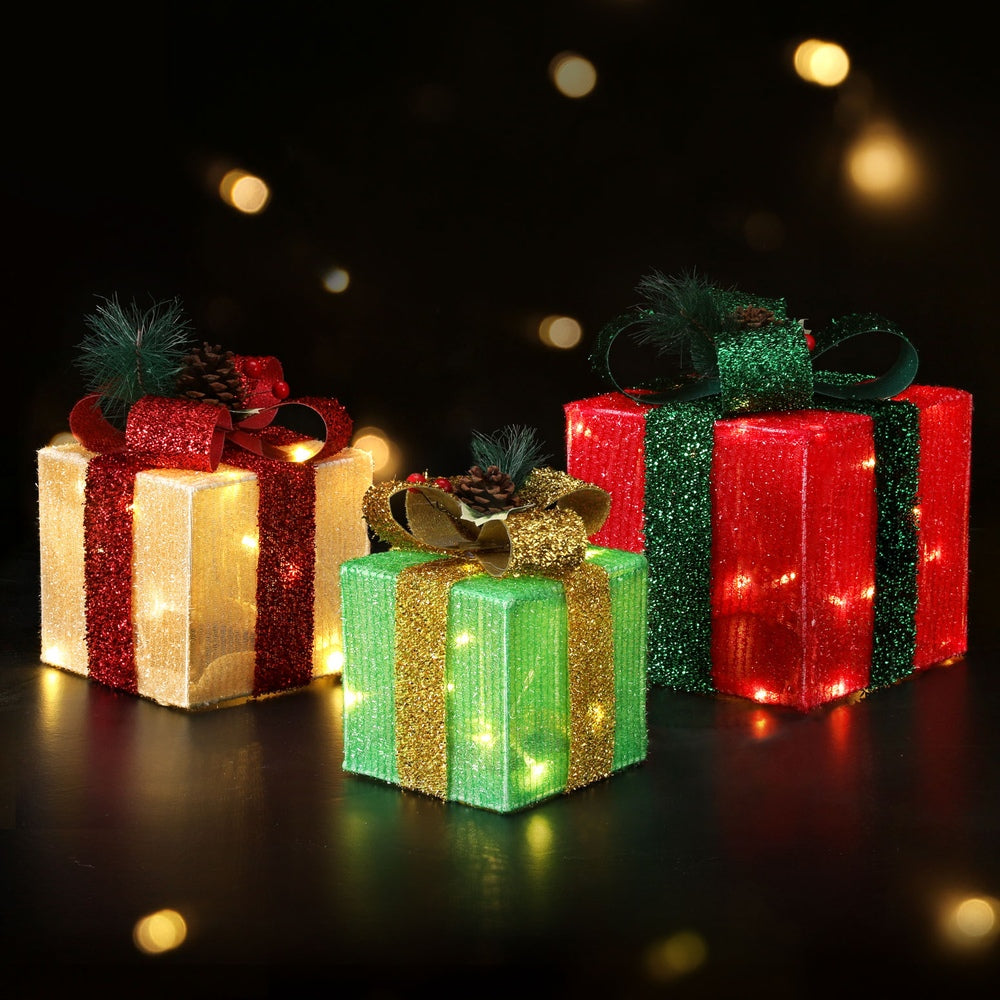 Jingle Jollys 60 LED Fairy Light Gift Box Set Christmas Lighting