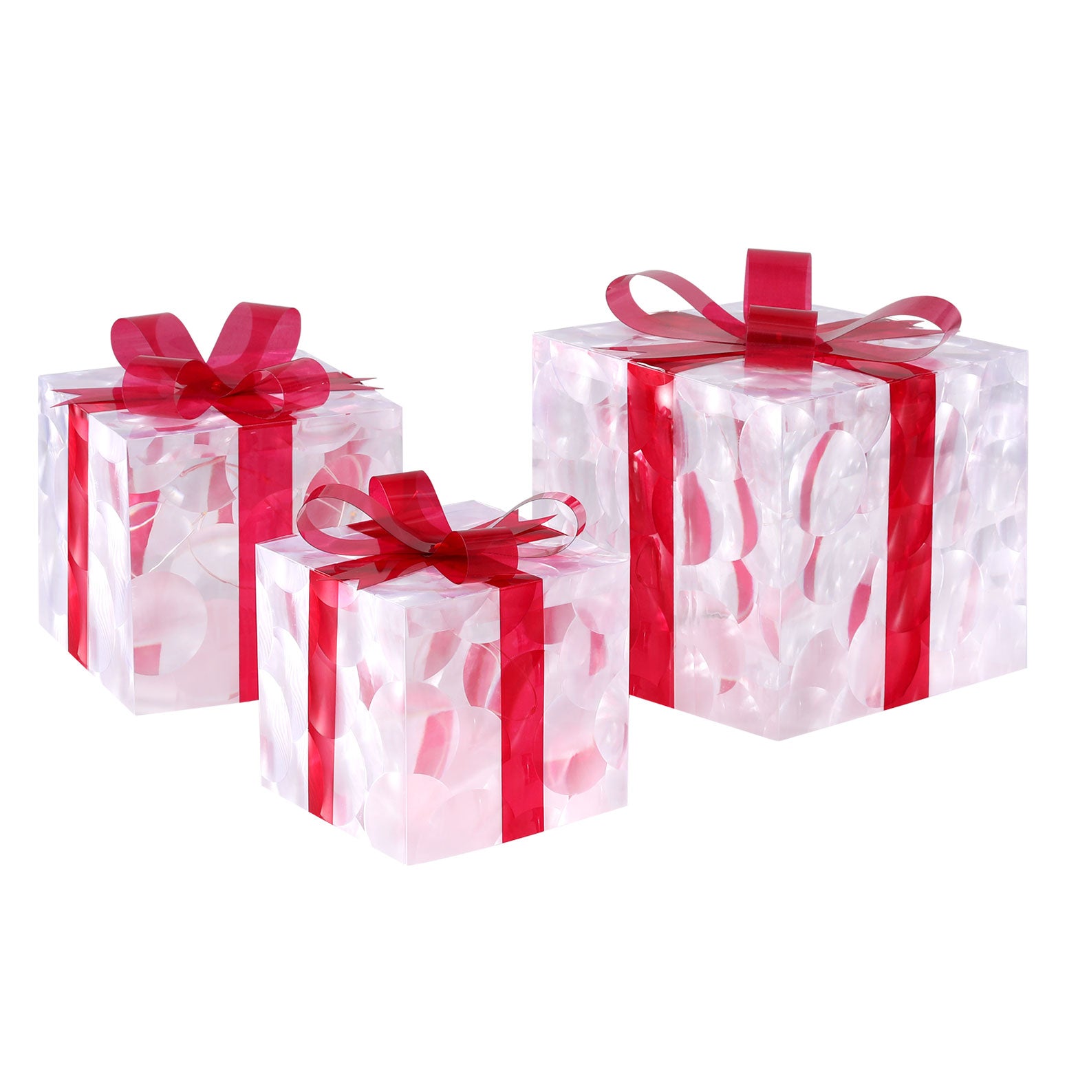 Jingle Jollys 3-Piece LED Fairy Light Gift Boxes Christmas Decor
