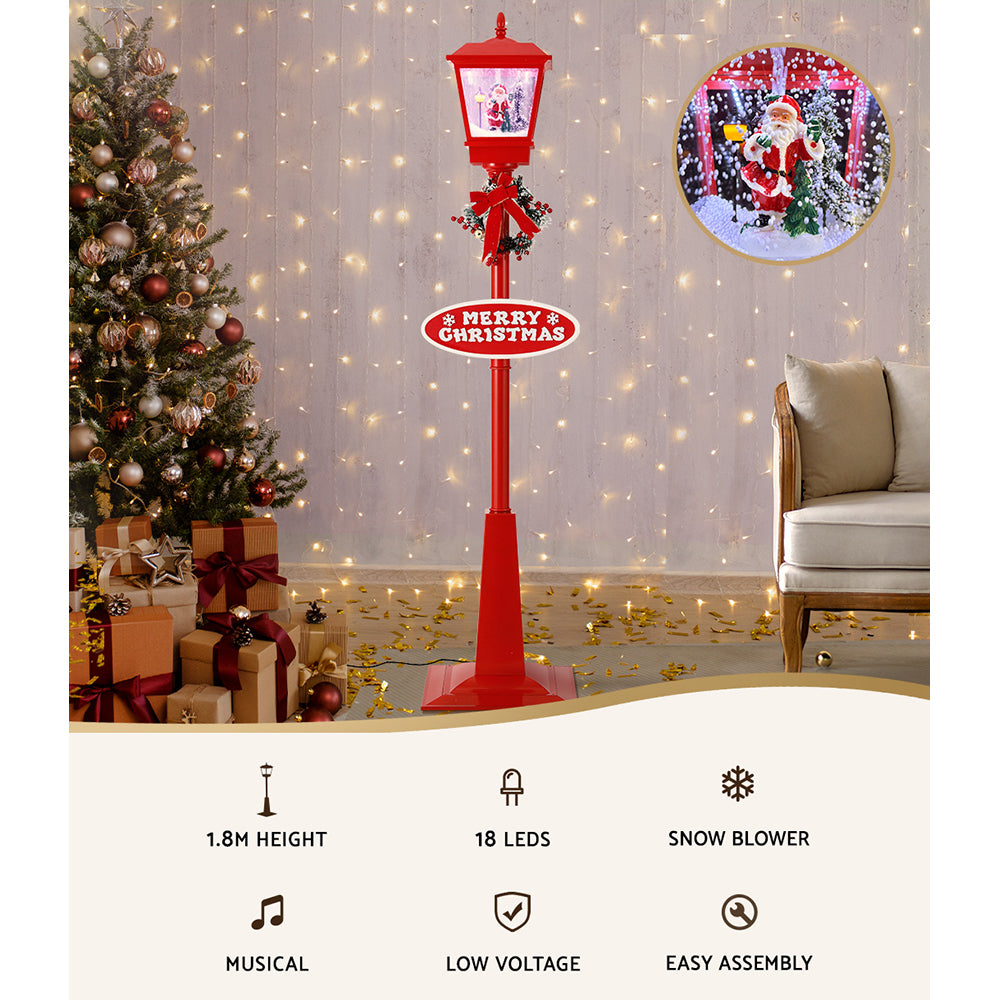 Jingle Jollys 1.8M LED Christmas Lamp Post Outdoor Decorations
