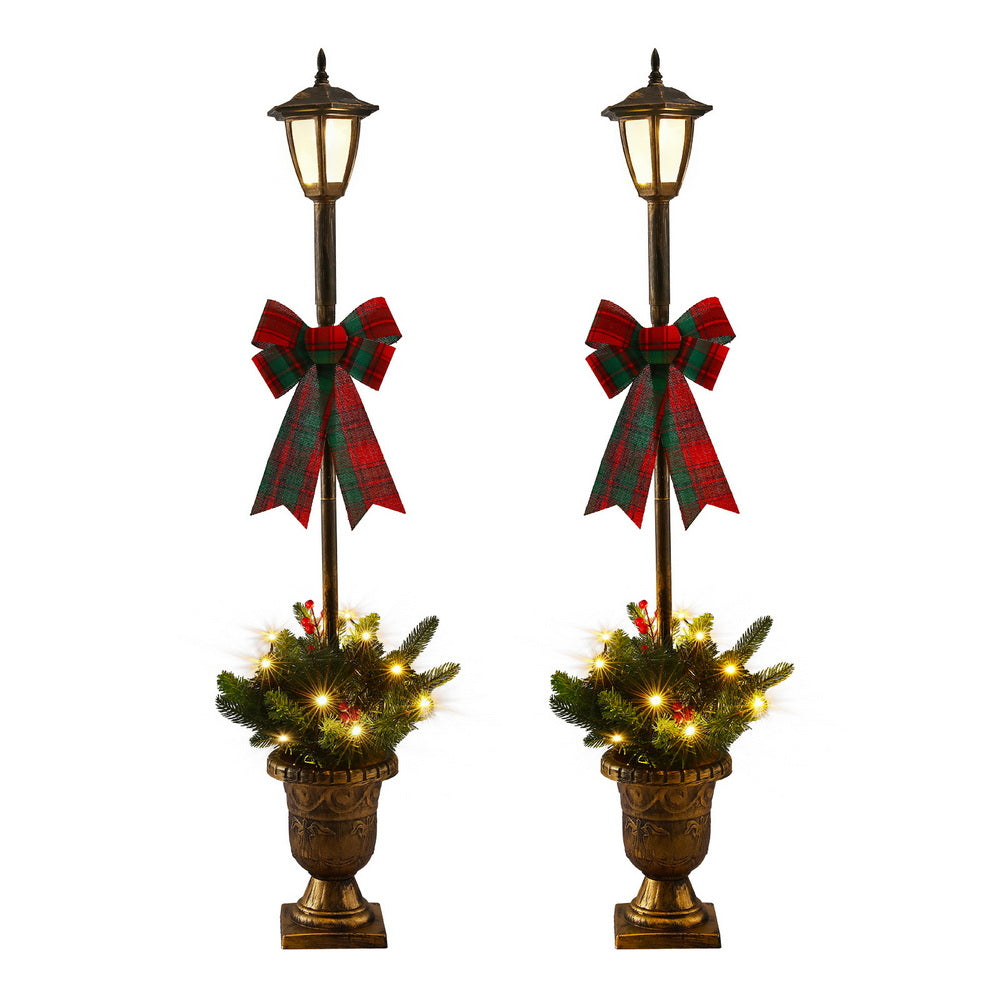 Jingle Jollys 125cm Christmas Lamp Post 50 LED Fairy Lights Warm White