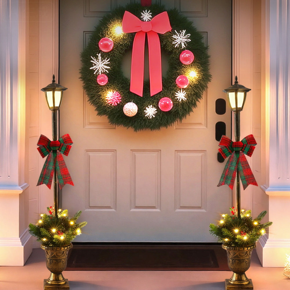 Jingle Jollys 125cm Christmas Lamp Post 50 LED Fairy Lights Warm White