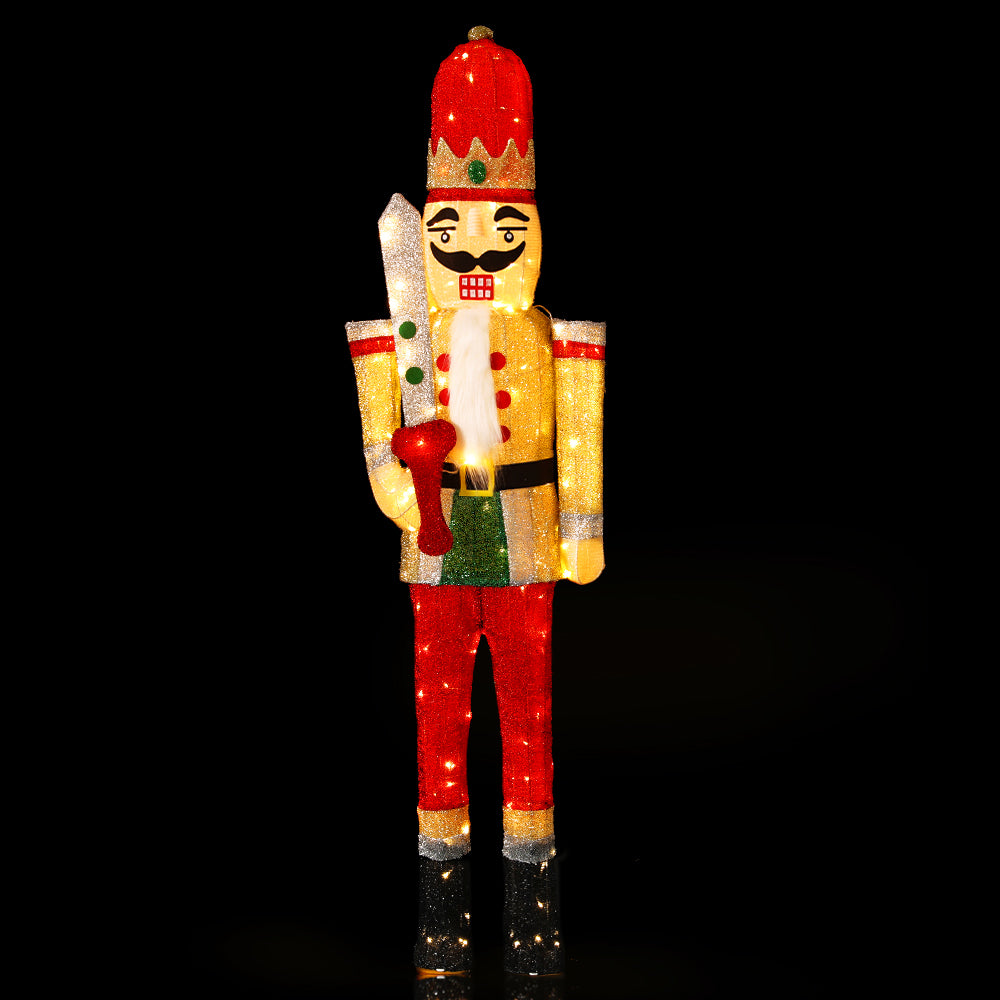 Jingle Jollys 170cm Nutcracker LED Fairy Lights Outdoor Decorations
