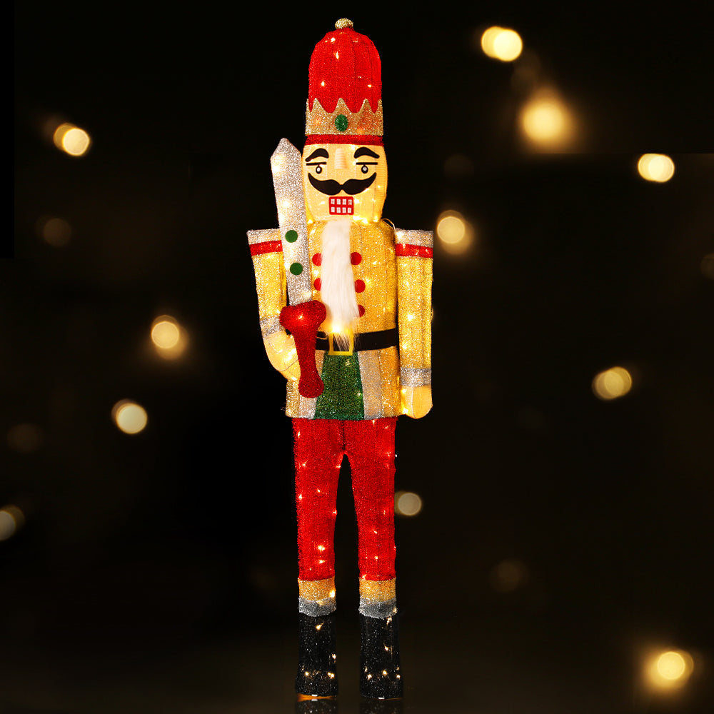 Jingle Jollys 170cm Nutcracker LED Fairy Lights Outdoor Decorations
