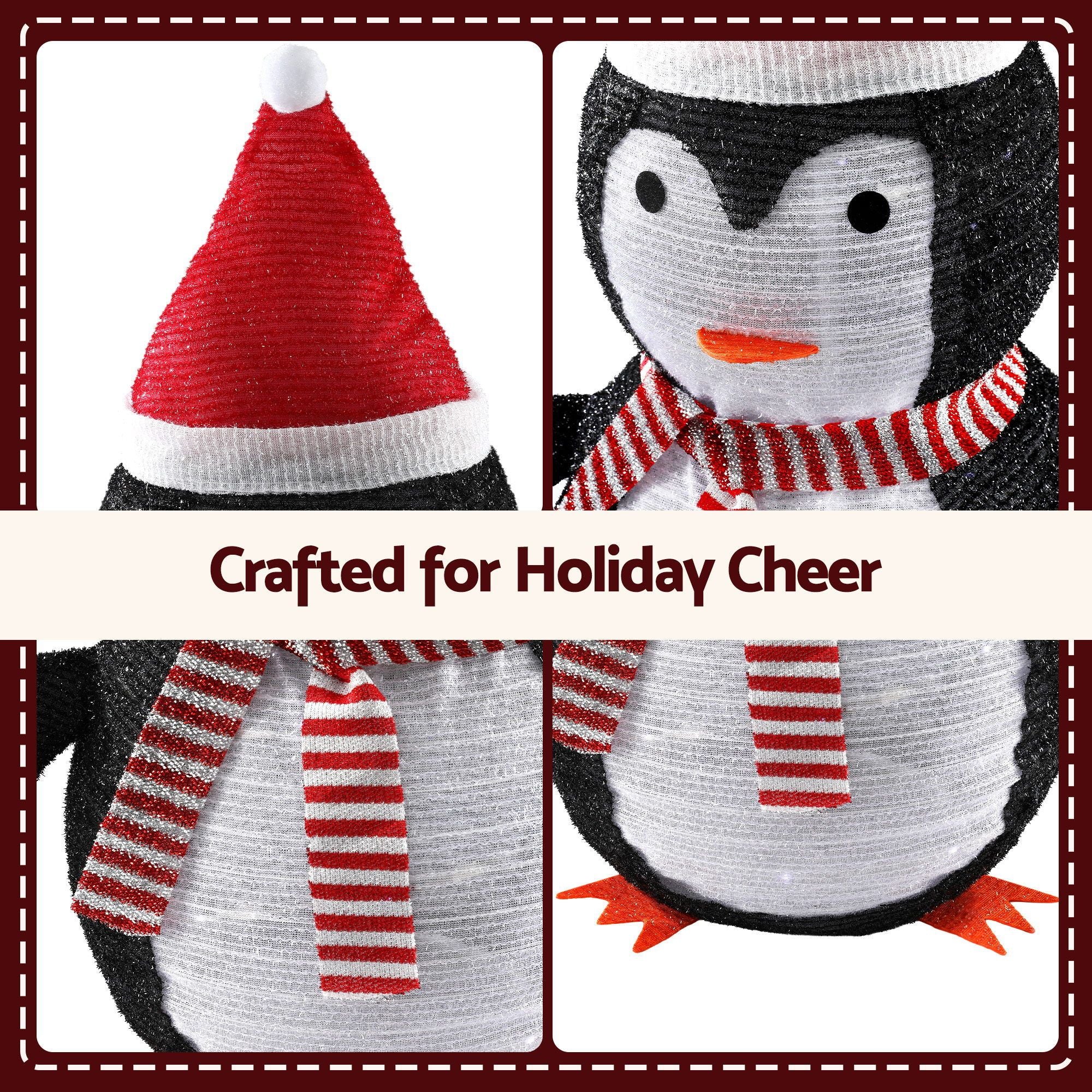 Jingle Jollys Christmas Penguin Light LED Christmas Decoration Pop Up Christmas Display 70cm