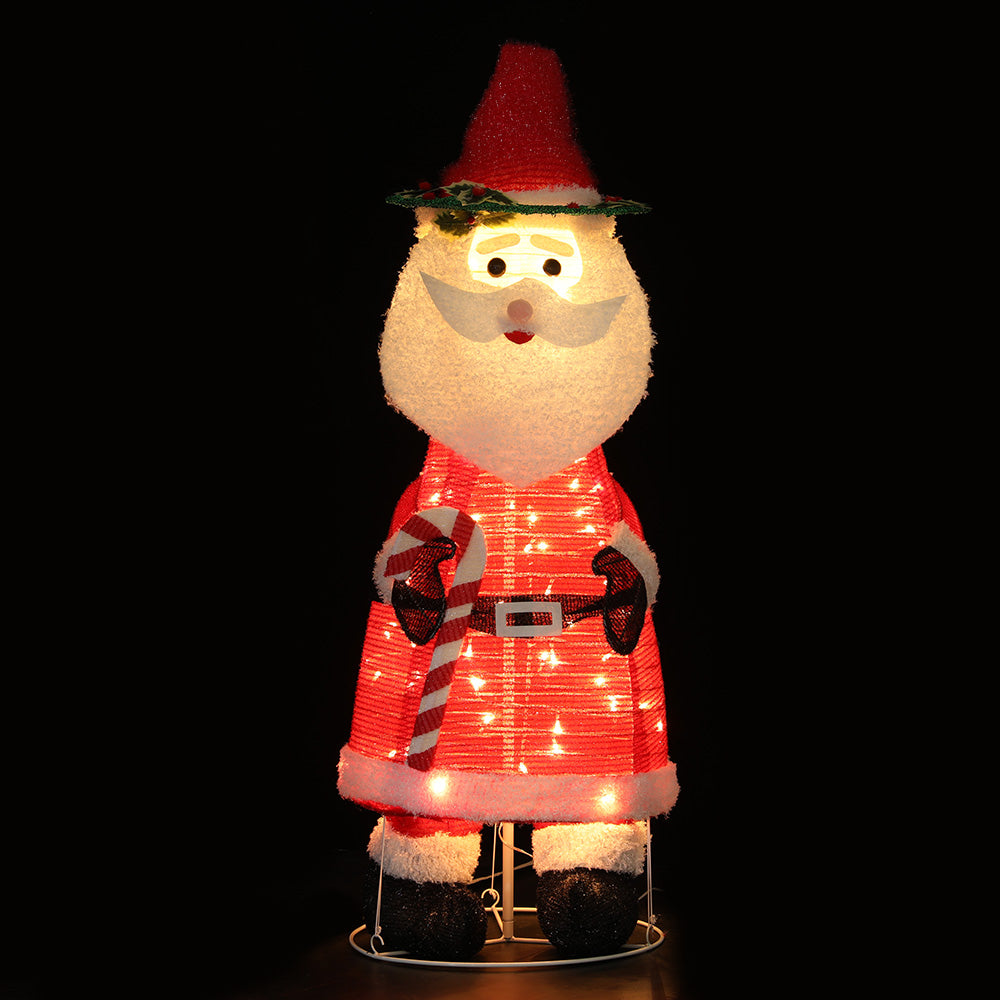 Jingle Jollys 120cm Fairy Light Santa 96 LED Christmas Decorations
