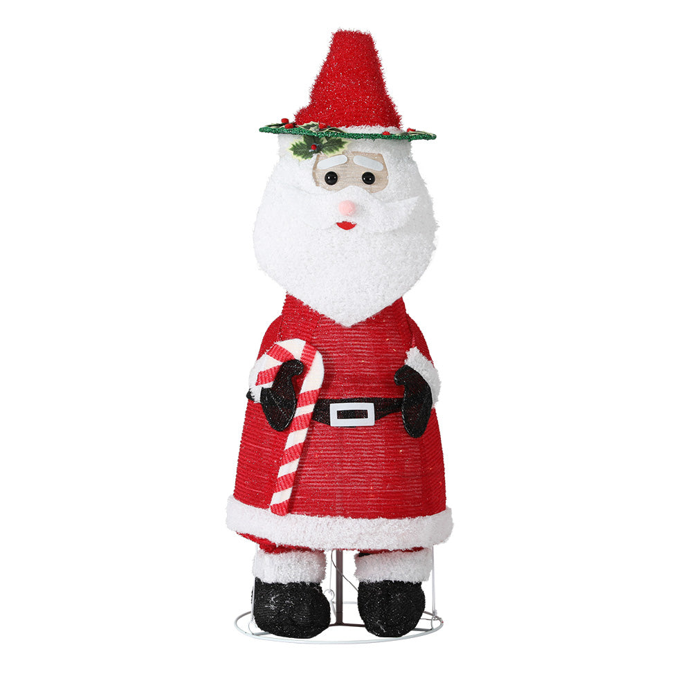 Jingle Jollys 120cm Fairy Light Santa 96 LED Christmas Decorations