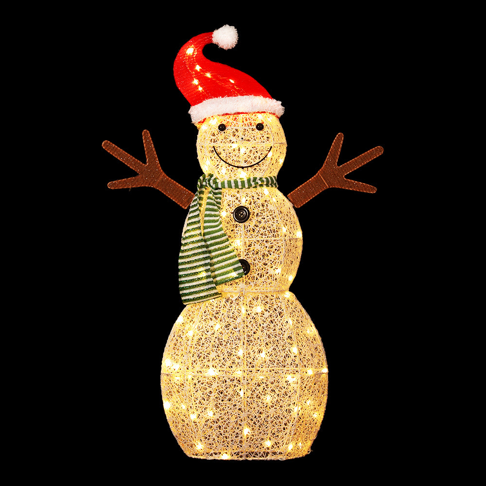 Jingle Jollys 0.97M Snowman 80 LED Christmas Lights Decorations