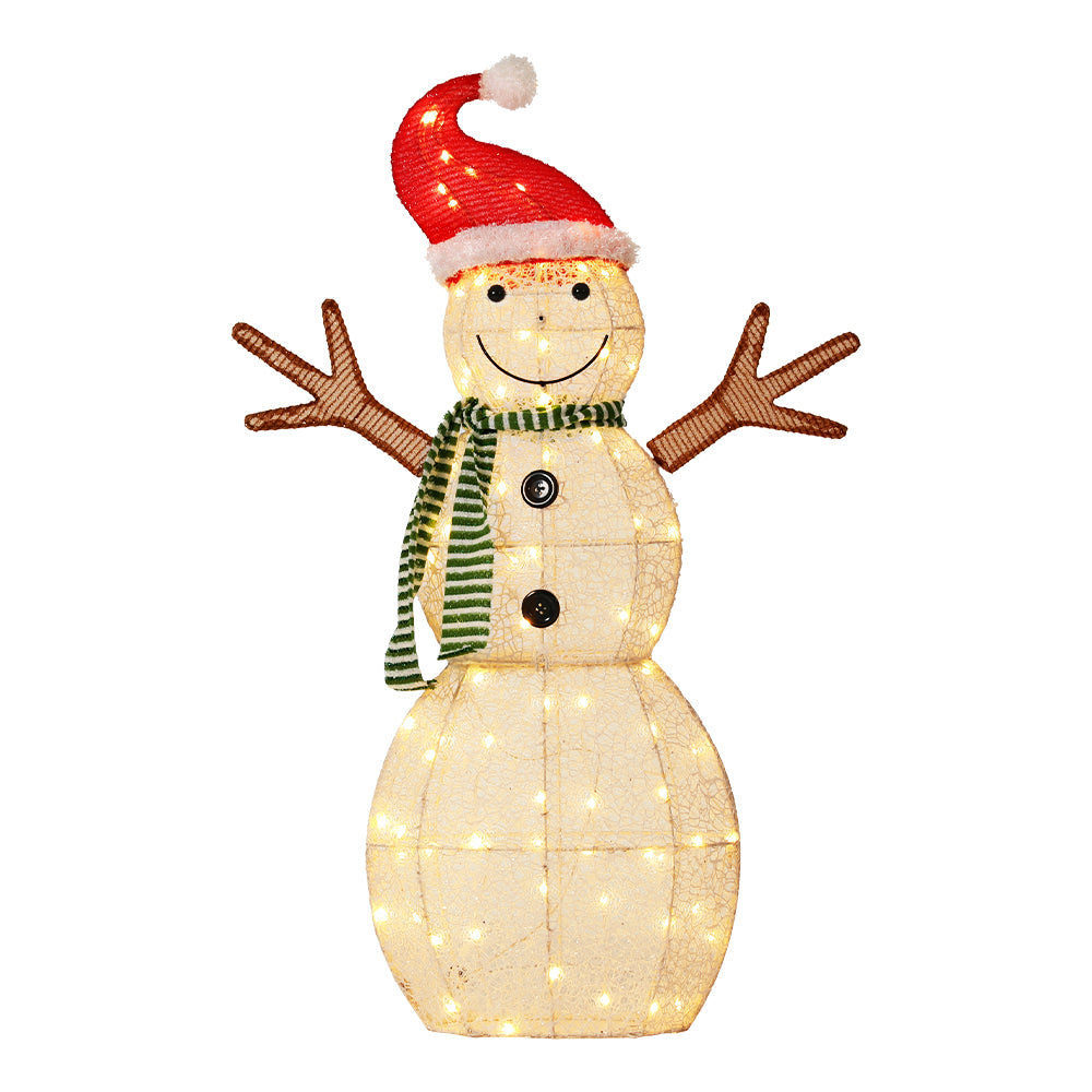 Jingle Jollys 0.97M Snowman 80 LED Christmas Lights Decorations