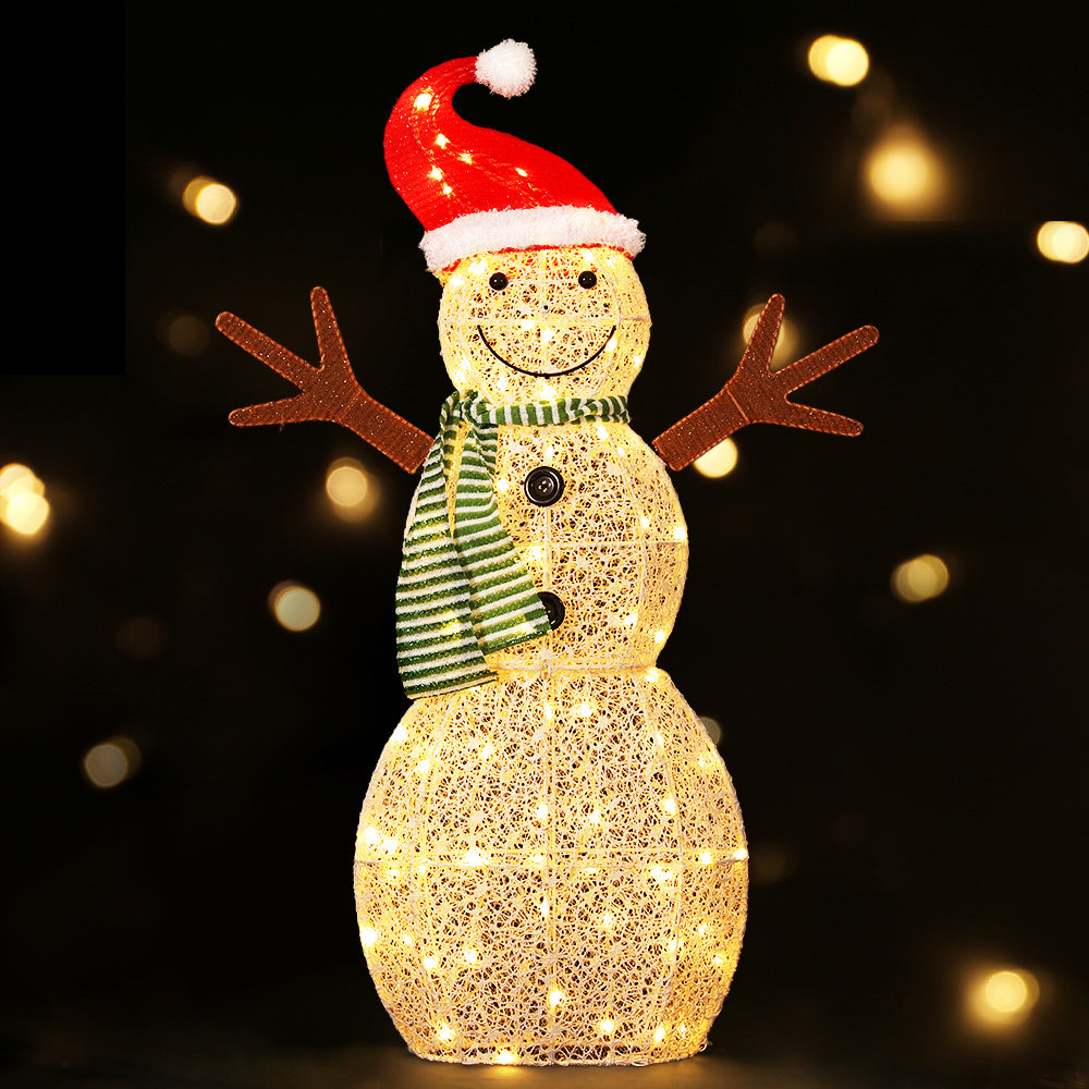 Jingle Jollys 0.97M Snowman 80 LED Christmas Lights Decorations