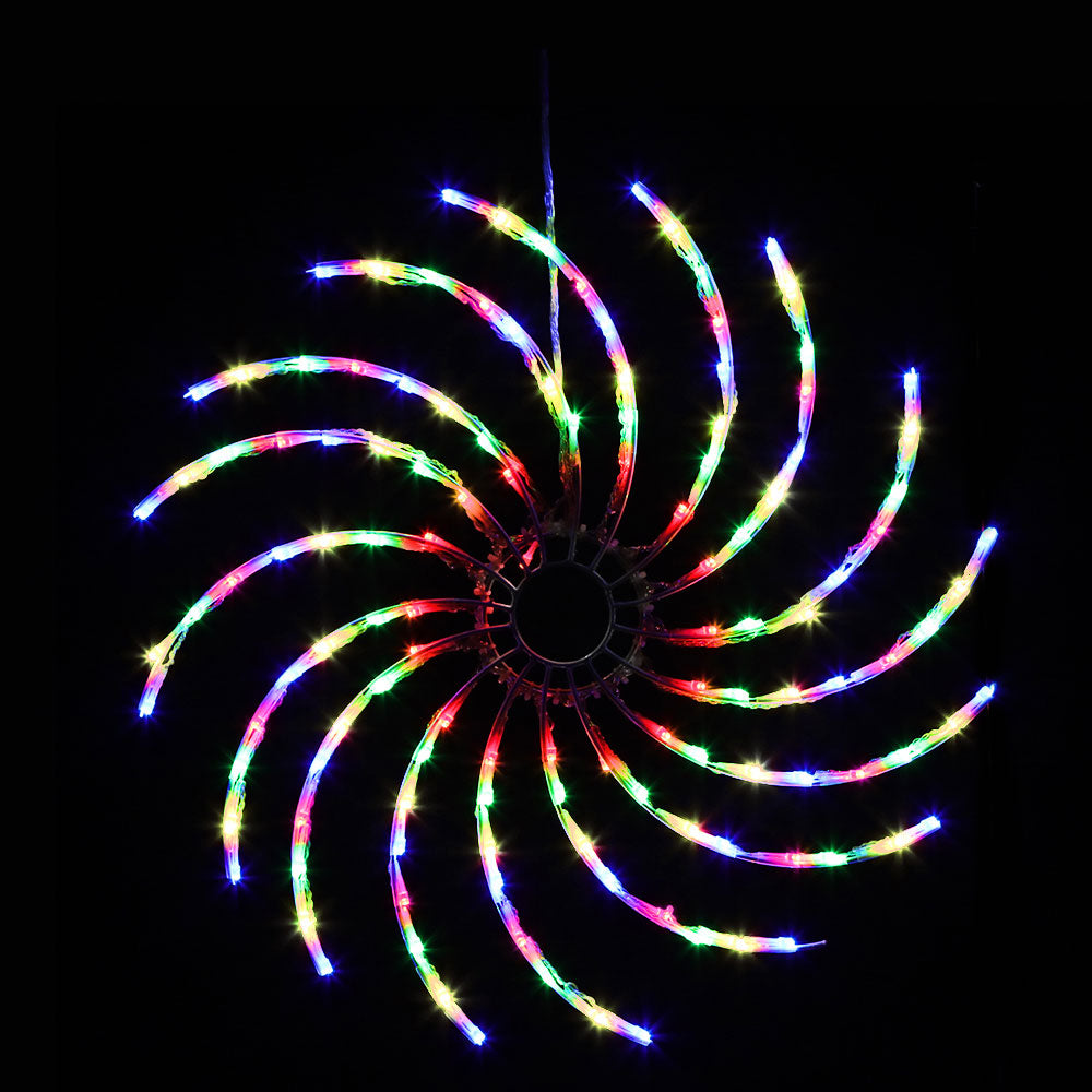 Jingle Jollys 0.5M LED Spin Motif Christmas Lights Multi-Coloured