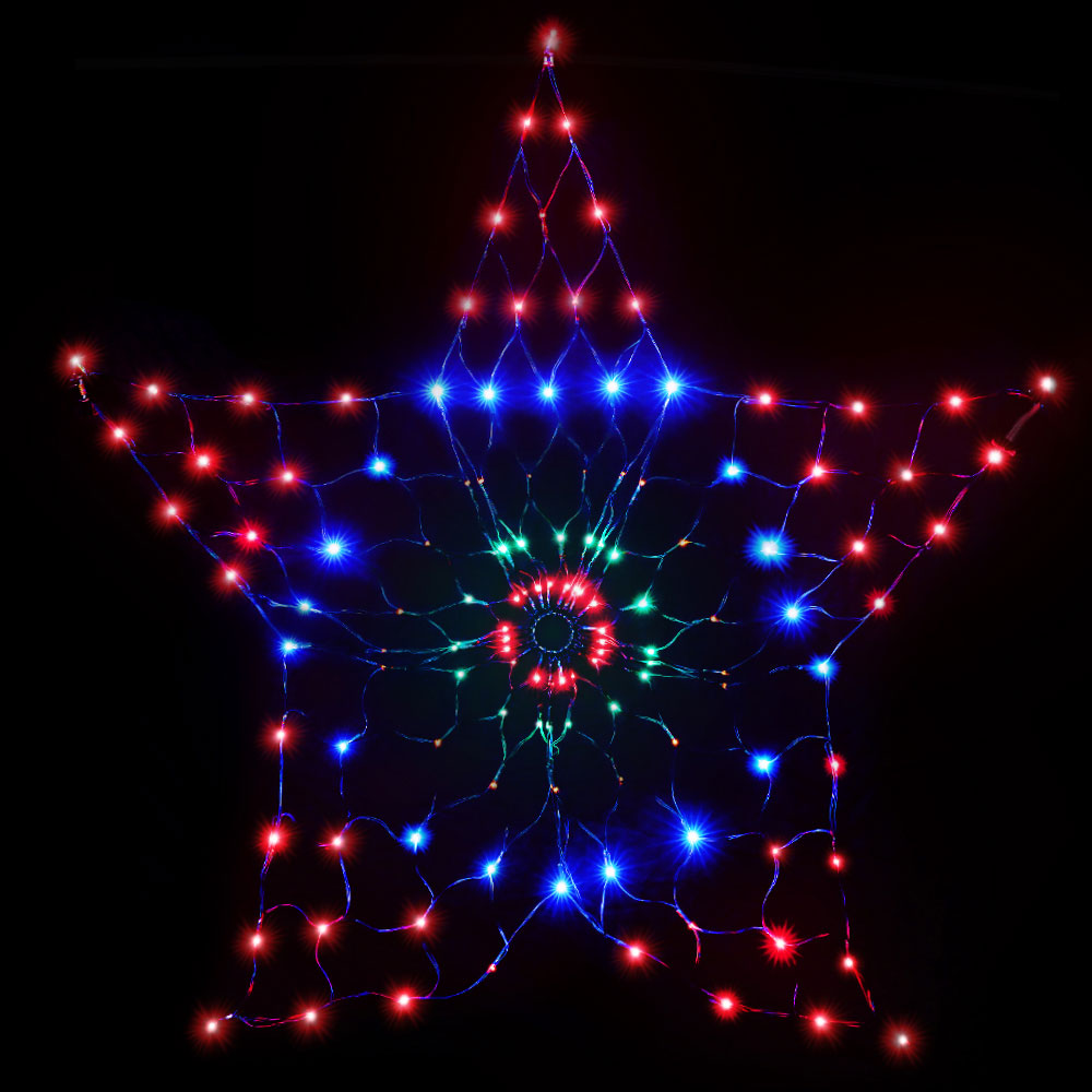 Jingle Jollys Christmas Lights 130 LED Snow 130cm