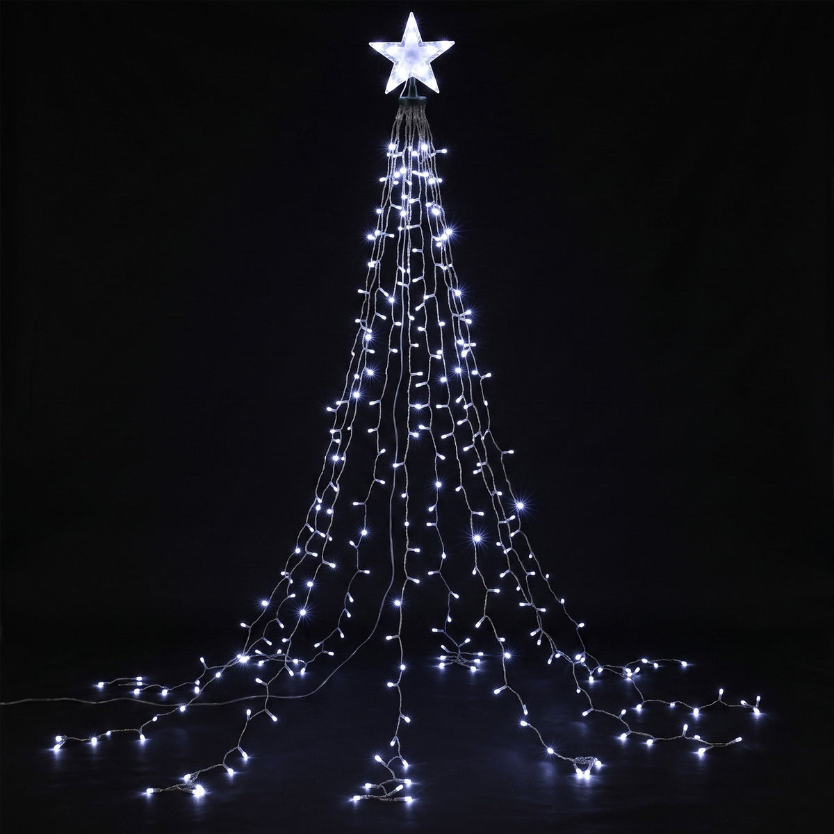 Jingle Jollys 2.5M Christmas Tree Lights Waterfall Fairy Lights White