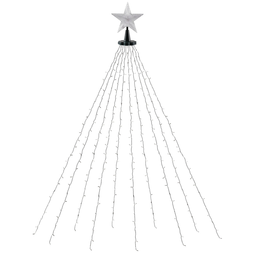 Jingle Jollys 300 LED Waterfall Christmas Lights 2.5M Star Topper
