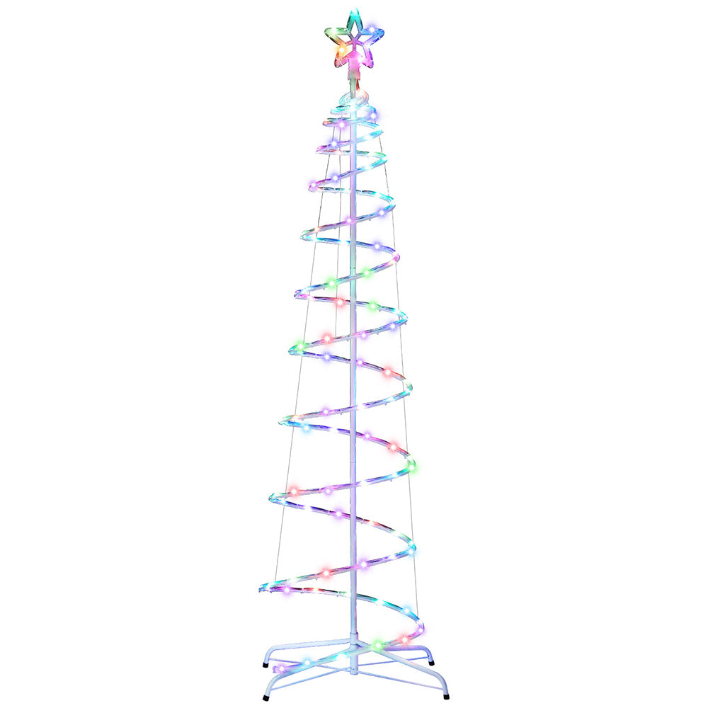 Jingle Jollys 1.8m Christmas Tree with 100 RGB LED Lights