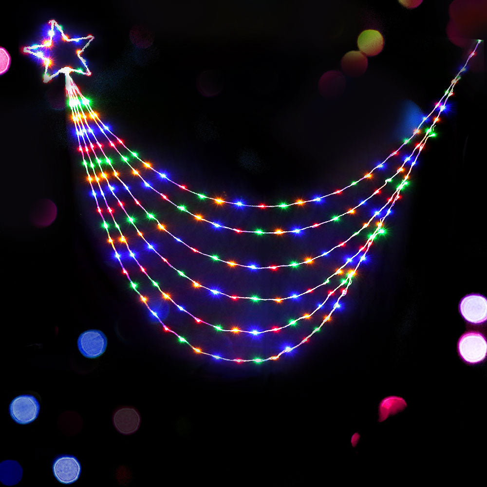 Jingle Jollys 5M Solar Christmas Fairy Lights 320 LED Multi-Coloured