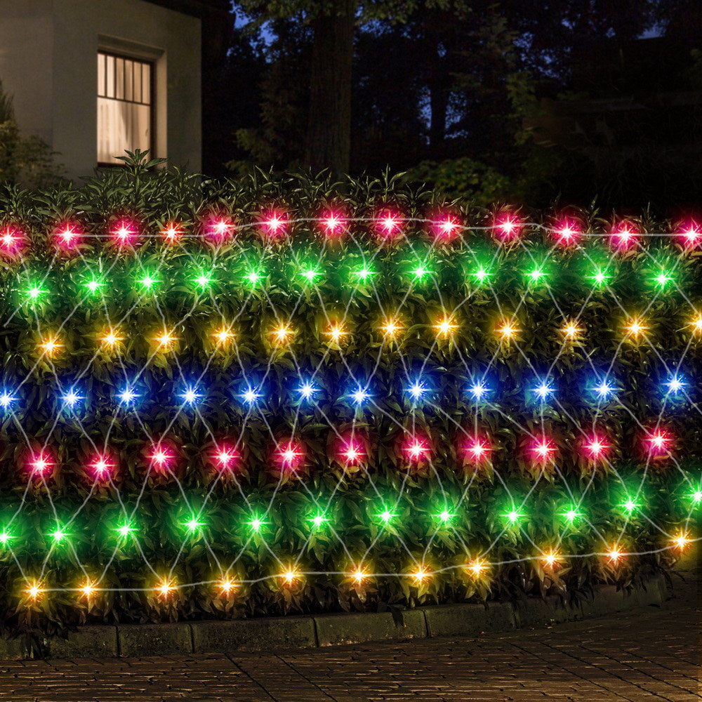 Jingle Jollys 5Mx3M Net String Lights 600 LED Colourful Beads