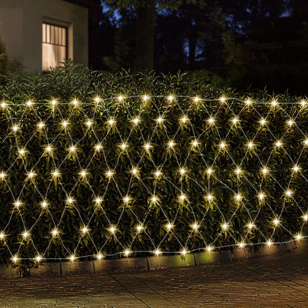 Jingle Jollys 1000 LED Net String Lights Warm White 4x6m