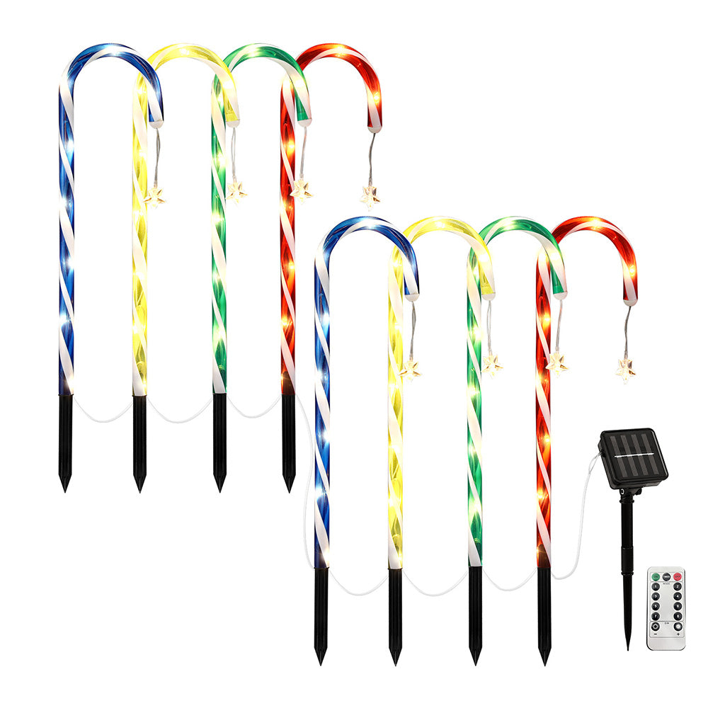 Jingle Jollys Christmas Ground Path Lights 8 PCS 72 LED