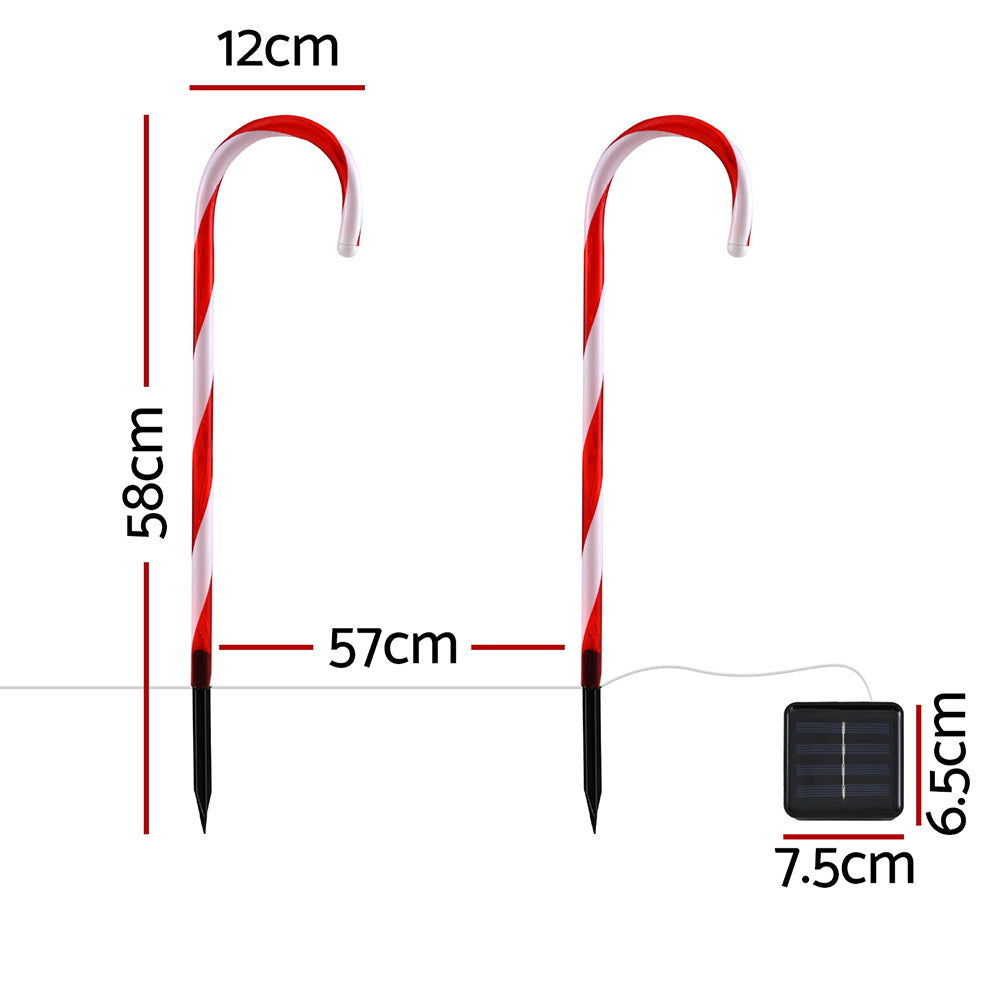 Jingle Jollys 6-Piece LED Path Lights Warm-White Solar Christmas Decorations