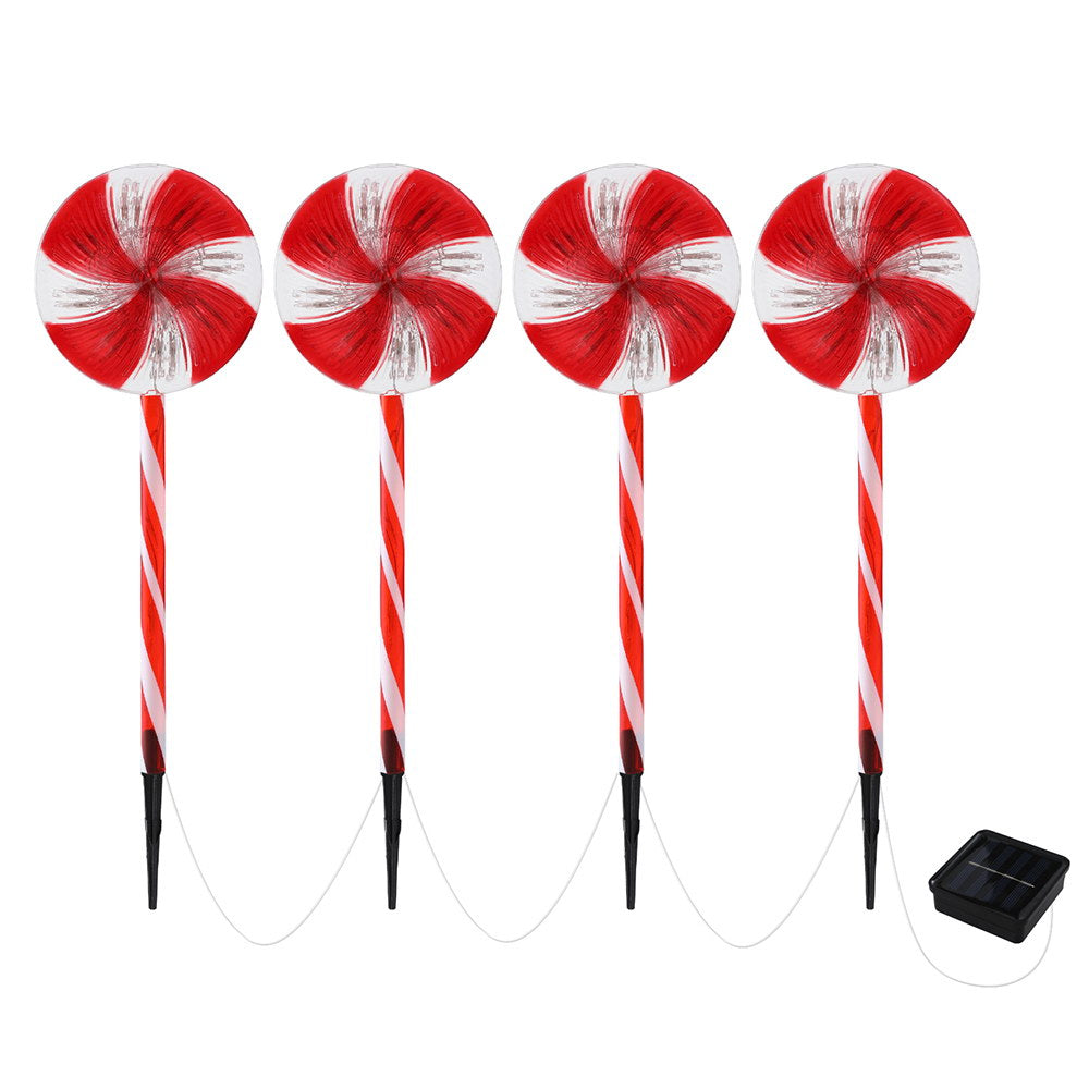Jingle Jollys 112 LED Pathway Christmas Lights Solar-Powered Cold-White