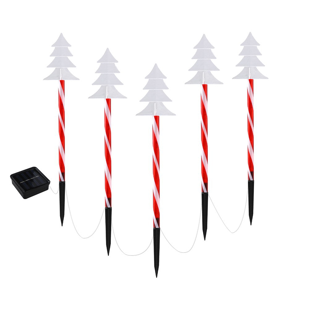 Jingle Jollys 5-Piece LED Path Lights Christmas Garden Decorations Warm-White