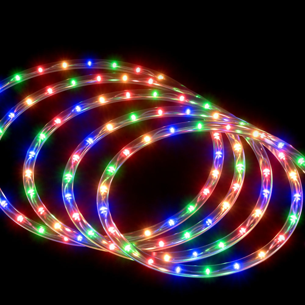 Jingle Jollys 20M Rope Light 600 LED Multi-Coloured Christmas Lights