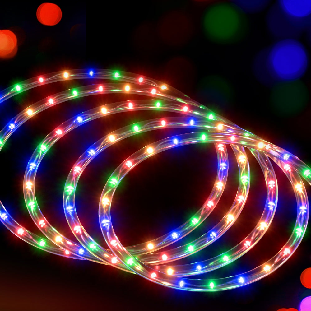 Jingle Jollys 20M Rope Lights 600 LED Multi-Coloured Christmas Decorations