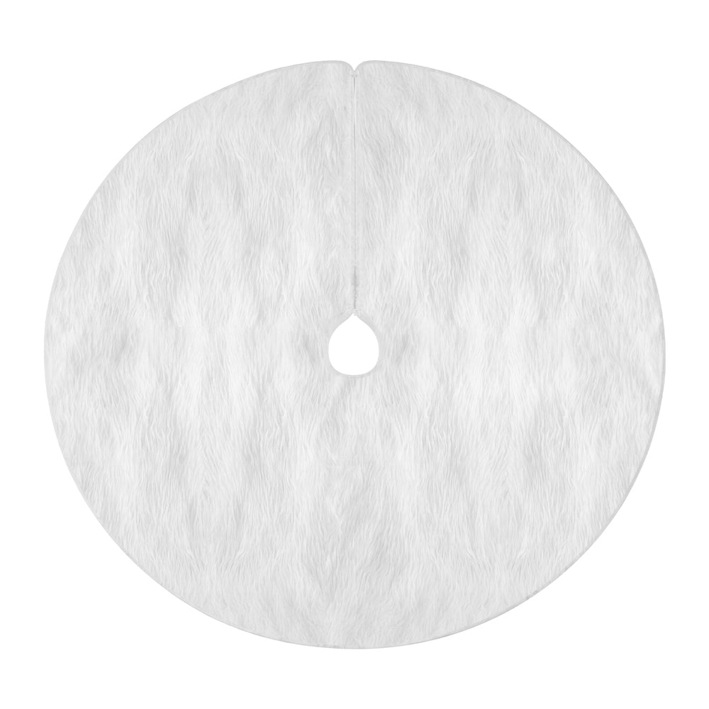 Jingle Jollys Christmas Tree Skirt 90cm White Plush