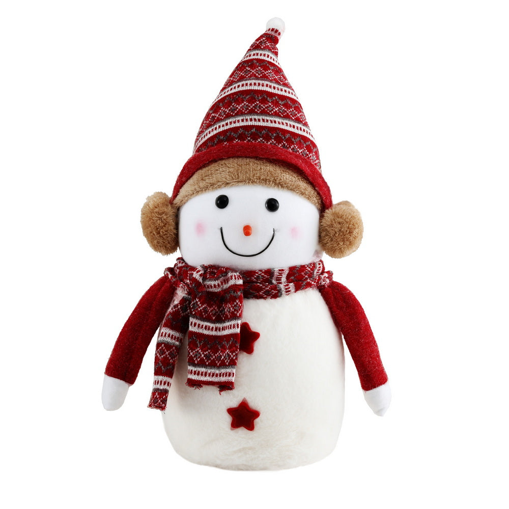 Jingle Jollys 60cm Christmas Snowman Ornaments Red White