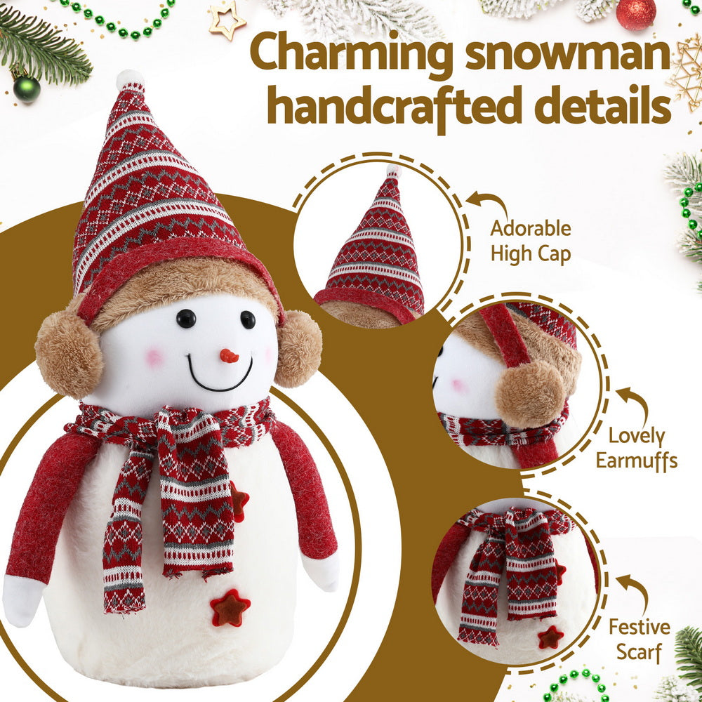 Jingle Jollys 60cm Christmas Snowman Ornaments Red White
