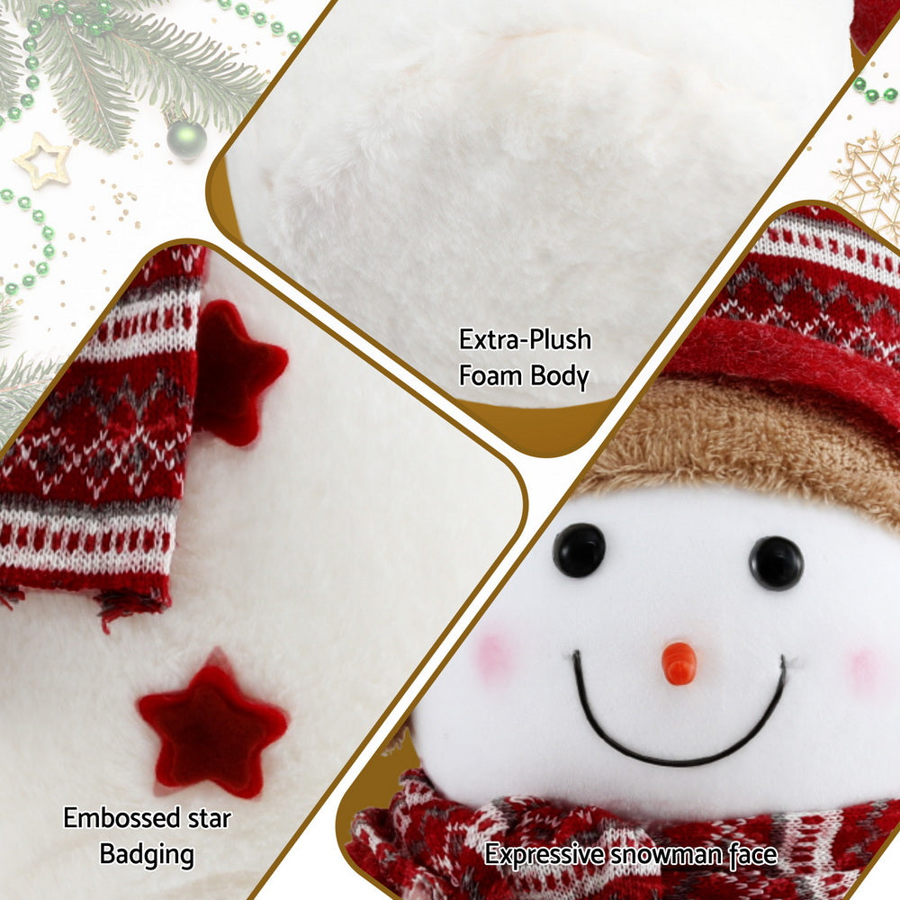 Jingle Jollys 60cm Christmas Snowman Ornaments Red White