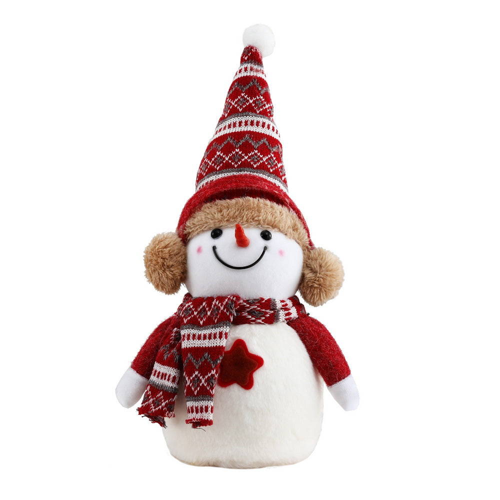 Jingle Jollys 35cm Christmas Snowman Ornaments Red and White