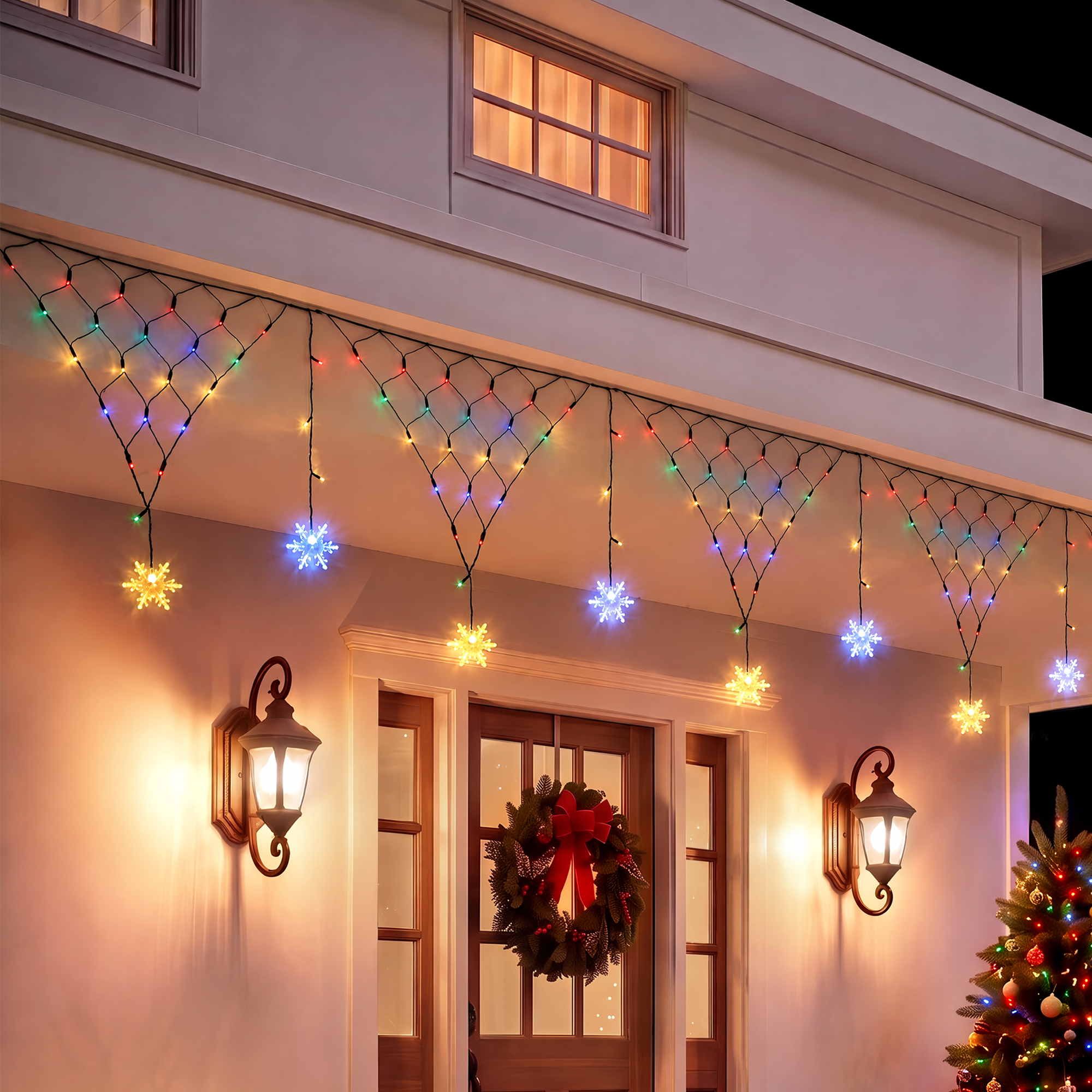 Jingle Jollys Christmas Lights Solar Fairy Lights Christmas Decorations Multicolour 4m