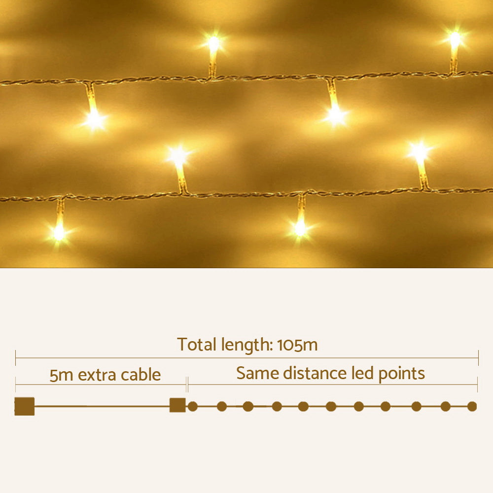 Jingle Jollys 100M Fairy String Lights 500 LED Warm White