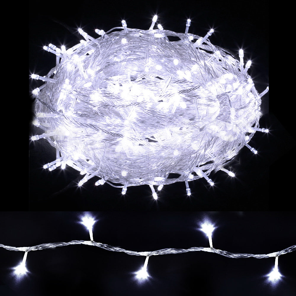 Jingle Jollys 100M Christmas String Lights 500 LED Cool White