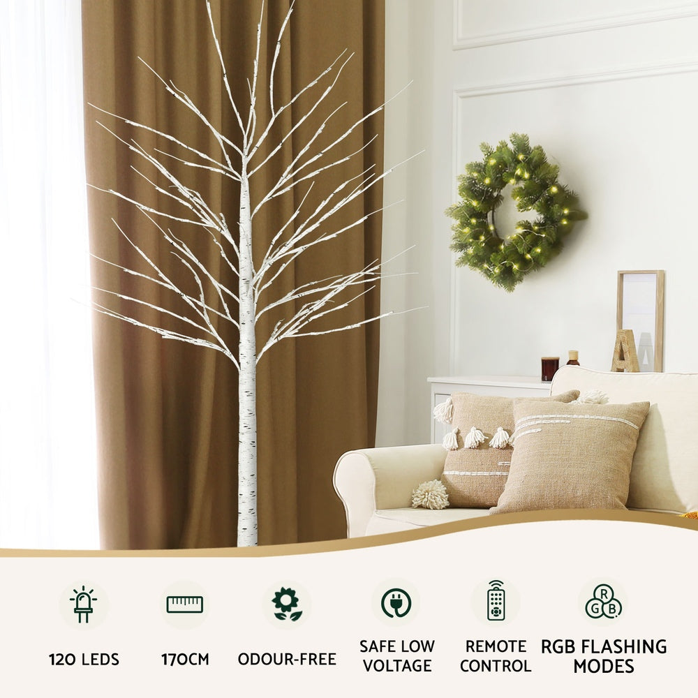 Jingle Jollys 1.7m Christmas Tree 120 RGB LED Lights