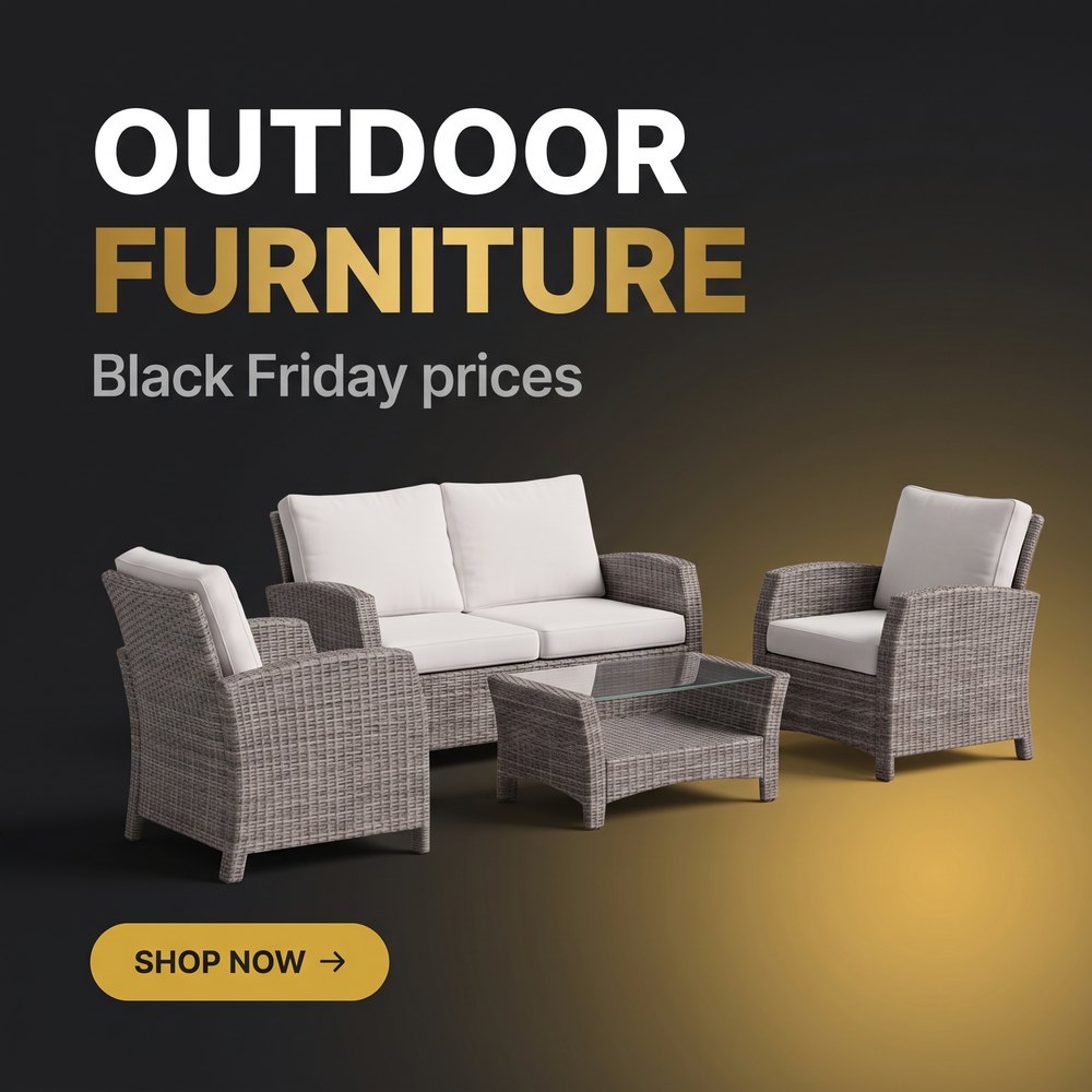 Outdoor furniture: Black Friday prices. Shop now