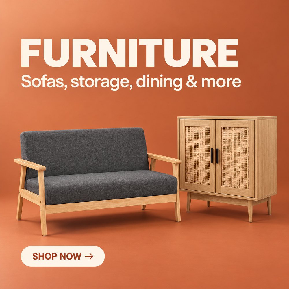 Furniture: sofas, storage, dining and more. Shop now