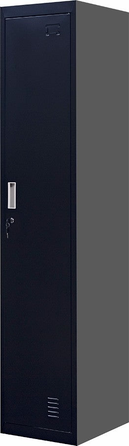 Standard Lock One-Door Office Gym Shed Clothing Locker Cabinet Black