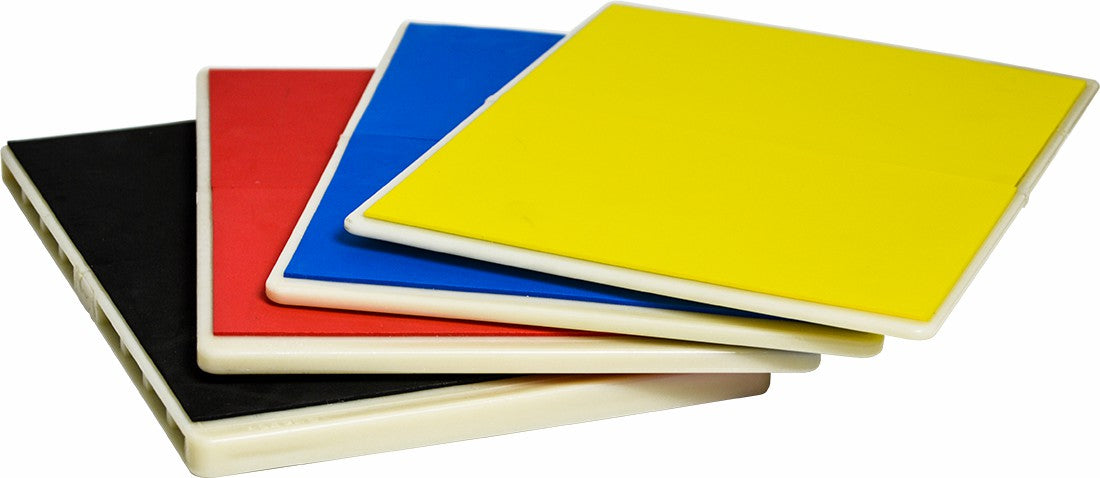 Martial Arts Supply Rebreakable Board Taekwondo, MMA, Karate-Set: Yellow, Blue, Red & Black