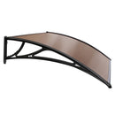 Instahut Window Door Awning Door Canopy Patio UV Sun Shield BROWN 1mx2m DIY