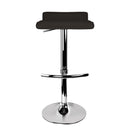 Artiss Set of 2 PU Leather Wave Style Bar Stools - Black