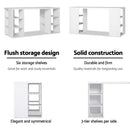 Artiss 3 Level Desk with Storage & Bookshelf - White