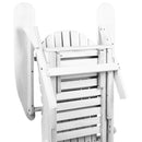 Gardeon Adirondack Beach Chair with Ottoman - White
