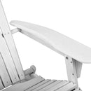 Gardeon Adirondack Beach Chair with Ottoman - White